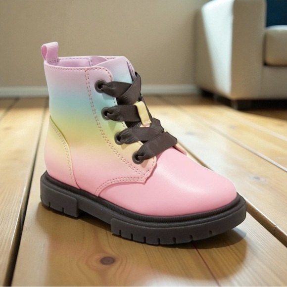 Cat & Jack Toddler Girls’ Rainbow Pink Boots Size 5 NWT - Picture 2 of 7